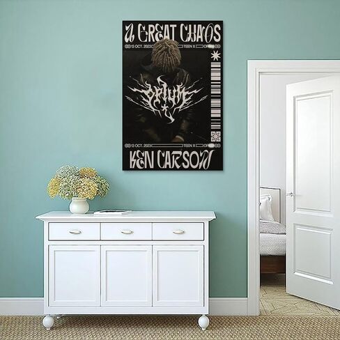 AEROSX Ken Poster Carson Music Rapper Vintage Cover Canvas Art Poster And Wall Art Hanging Decor for Modern Family Corridor Posters 12x18inch(30x45cm) in Saudi Arabia
