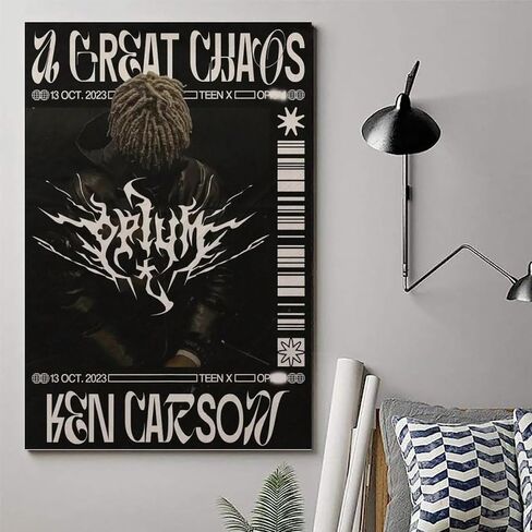 AEROSX Ken Poster Carson Music Rapper Vintage Cover Canvas Art Poster And Wall Art Hanging Decor for Modern Family Corridor Posters 12x18inch(30x45cm) in Saudi Arabia