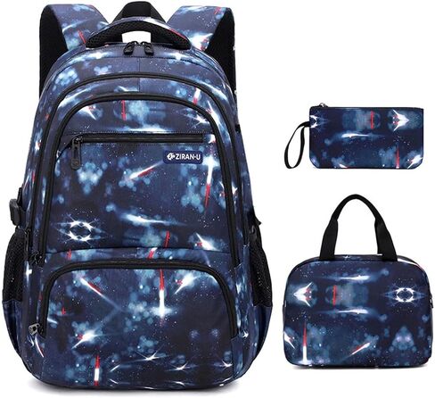 حقيبة ظهر Armbq 3 قطع Galaxy Kids للأولاد مع صندوق غداء حقيبة كتب أولية كاجوال خفيفة الوزن مقاومة للماء حقائب مدرسية للمراهقين in Kuwait