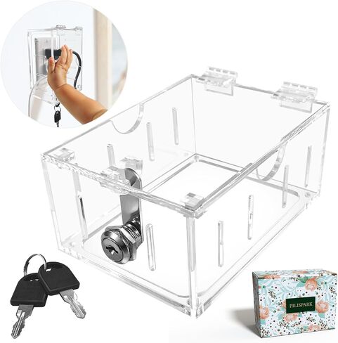 Switch Cover,Baby Proof Light Outlet Covers,Child Safety Switch Plate Guard,Wall Plug Box,Kids Electrical Protector Box Fits All Outlet 4.95" H X 3.35" W X 1.77" D or Smaller (1 Pack) in Saudi Arabia