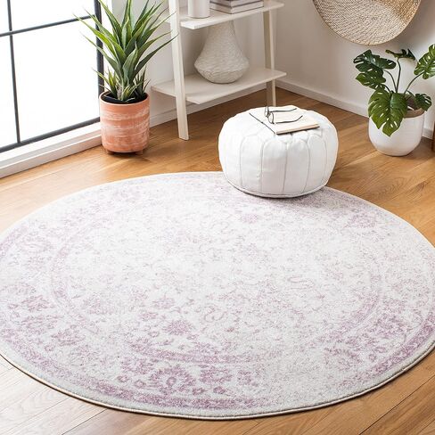مجموعة SAFAVIEH Adirondack مقاس 6 بوصات عاجية/خزامى ADR109U شرقية متعثرة غير قابلة للتساقط لغرفة المعيشة وغرفة النوم ومنطقة الردهة in Saudi Arabia