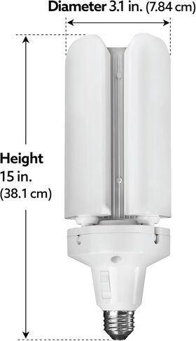 Feit Electric Smart LED Garage Light, RGBW 3 Panel, WiFi 2.4GHz, Screw-in LED Shop Light Bulb, Works with Alexa and Google Home Assistant, E26, 4000 Lumens, Garage Ceiling Light, ADJ4000/RGBW/LED/AG in Saudi Arabia