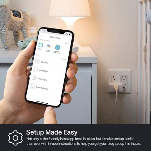 Kasa Smart Plug by TP-Link, Smart Home Wi-Fi Outlet Works with Alexa, Echo, Google Home & IFTTT, No Hub Required, Remote Control, 15 Amp, UL Certified, 1-Pack(HS103) , WHITE in Saudi Arabia