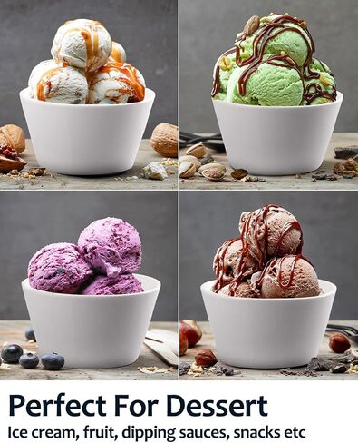 Porcelain Small Bowls, 8 Ounce Dessert Bowls, Ramekins Oven Safe, Ice Cream Bowls, Bouillon Cups, Set of 6 in Saudi Arabia
