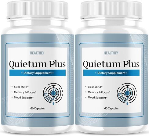 (5 عبوات) مكمل تخفيف طنين الأذن من Quietum Plus - تركيبة رسمية - كبسولات Quietum Plus الأصلية لحلقات الأذن الأصلية من Quietum Alt to Drops Quietum Tinnitus Relief القوة الأصلية (300 كبسولة) in Kuwait