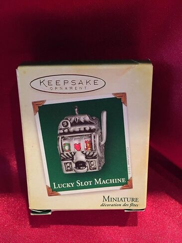 Hallmark 2005 Mini Ornament LUCKY SLOT MACHINE - DIE-CAST METAL Really Works! in Saudi Arabia