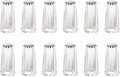 YBM Home Salt and Pepper Shakers Acrylic with Stainless Steel Lid, 1.5oz Clear Spice Herb Dispenser for Dining Table and Farmhouse Decoration, 1231-2 in Saudi Arabia