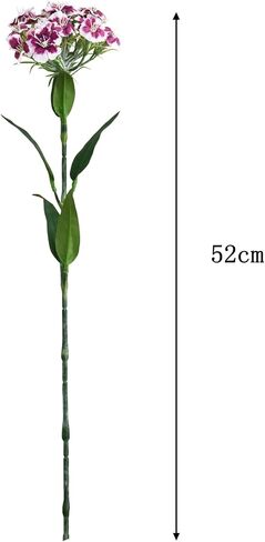 5PCS Artificial Dianthus Blooms with Stem Silk Flowers for Arrangement Wedding Centerpiece Party Home Kitchen Decor (White) in Kuwait