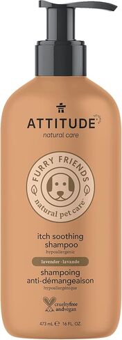 ATTITUDE Natural Deodorizing Shampoo for Cat & Dog, Hypoallergenic, Vegan and Cruelty-Free, Lavender, 16 Fl Oz in Kuwait