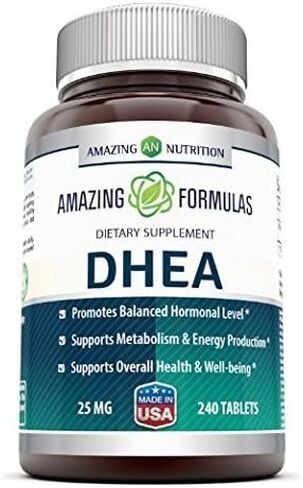 Amazing Formulas DHEA Supplement | 50 Mg Per Serving | 120 Tablets | Non-GMO | Gluten-Free | Made in USA in Kuwait