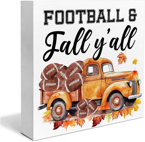 Fall Home Decor, Autumn Wooden Sign Decor Desk Sign Sweater Weather Wooden Block Sign Rustic Home Shelf Wall Decoration in Saudi Arabia
