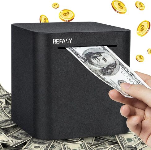 Refasy Adult Piggy Bank,Metal Saving Box Stainless Steel Piggy Bank for Real Money Cash Coin Can Piggy Bank for Adults Must Break to Open Money Bank Savings Box for Cash Saving 4.72 inch in Kuwait