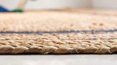 Natural Jute Rug in Square Design Handmade Area Rug for Home Decor, Kitchen, Hallway, Living Room (24 x 24 Inch (2 Feet Square), Beige) in Saudi Arabia