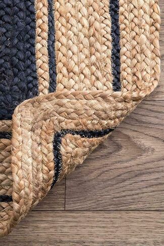 Natural Jute Rug in Square Design Handmade Area Rug for Home Decor, Kitchen, Hallway, Living Room (24 x 24 Inch (2 Feet Square), Beige) in Saudi Arabia