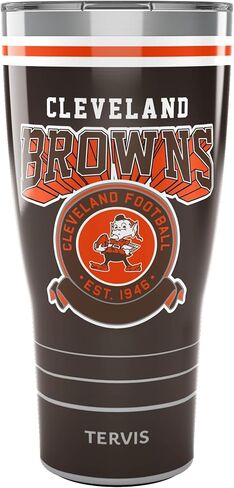 كوب Tervis NFL كليفلاند براونز المعزول، سعة 30 أونصة، من الفولاذ المقاوم للصدأ in Kuwait