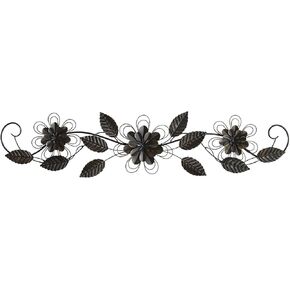 POBKING Enchanting Leaves Wall Decor Leaves Metal Leaves Over The Door Wall Decor, Beautiful Metal Flowers and Leaves, Green and Gold Metal Leaves, The Door Wall Decor
