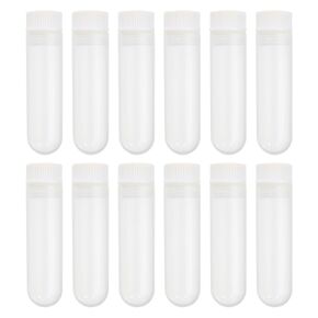 PATIKIL 30ML Plastic Centrifuge Tubes, 12 Pcs Round Bottom Centrifuge Tube with Screw Caps for Beads Liquid Sample Storage (Yellow, White)