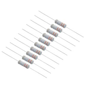 PATIKIL 3Watt 0.33 Ohm Carbon Film Resistor, 30 Pcs 5% Tolerance Resistors Axial Lead Colored Ring for DIY Projects and Experiments