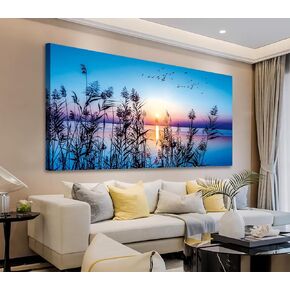 Green Forest Canvas Wall Art Living Room Decoration Big Trees Nature Picture Large Modern Canvas Artwork Contemporary Woods Mossy Rock Spring Season Prints for Office Home Decoration 20" x 40"