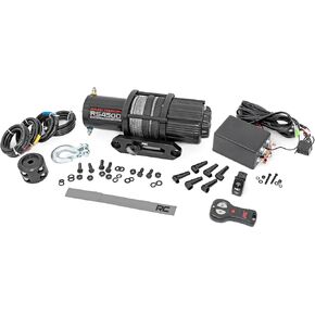 Rough Country 4,500LB UTV Electric Winch | 1.4HP | Synthetic Rope - RS4500SA