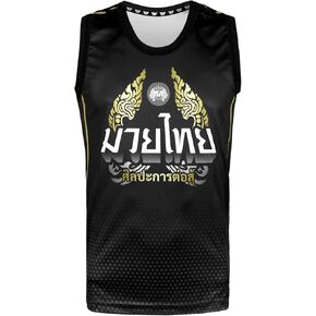 Tuff Sport Tank Top Muay Thai Boxing Vest Top Workout Shirt Sleeveless Gym Fitness Training