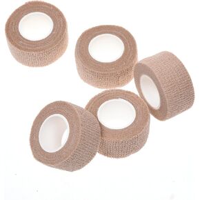 Cosmos 5 Rolls Elastic Self-Adhesive Cohesive Wrap Bandage Wrap Flexible Stretch Bandage Tape for Wrist Ankle Swelling, 1 Inch Wide