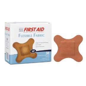 1622033 Fabric Adhesive Strips, Sterile, Lightweight, 2-7/8" Width, 3" Length, 4-Wing, Pack of 600