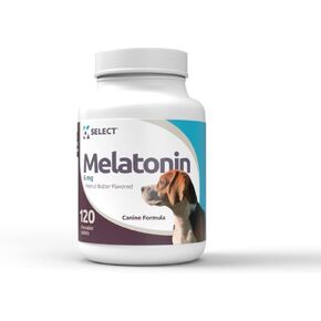 K9 Choice 3mg Melatonin for Dogs - Adrenal Support and Sleep Support -120 Peanut Butter Flavored Tablets - Dog Melatonin for Medium Size Dog Breeds