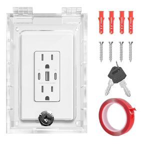Young Dance Smart Home Switch Cover,Baby Proof Light Outlet Covers,Child Safety Switch Plate Guard,Wall Plug Box,Kids Electrical Protector Box Fits All Outlet 4.95" H X 3.35" W X 1.77" D or Smaller