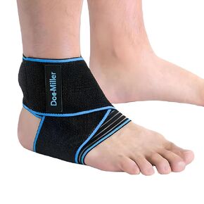 Doc Miller - Ankle Brace for Women & Men, Adjustable Compression Ankle Wrap for Plantar Fasciitis, Achilles Tendon, Sprains | Support for Running, PTTD, Tarsal Tunnel - One Size Fits All
