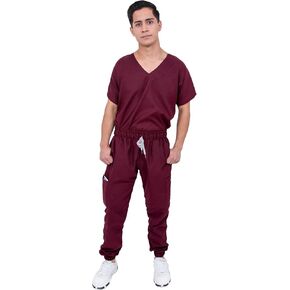 Scrubs - Men Surgical Jogger Scrub Set - Short Sleeve V-Neck Top and Jogger Pants
