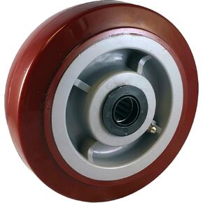CasterHQ 6" X 2" PREMIUM POLYURETHANE ON POLYOLEFIN CORE - 900 LBS CAP - Replacement Caster Wheel - 6 inch x 2 inch - Industrial/Commercial Application - Medium/Heavy Duty Caster Wheel