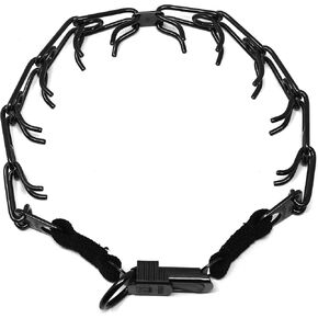 Herm Sprenger Black Stainless Steel Prong Dog Training Collar with Quick Release Buckle Ultra-Plus Pet Pinch Collar No-Pull Collar for Dogs Made in Germany 2.25mm x 16in Small