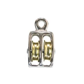 25 MM (1 Inch) Diameter Stainless Steel Rigid Eye Double Wheel Rope Pulley