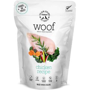 WOOF Chicken Freeze Dried Raw Dog Food, Mixer, or Topper, or Treat - High Protein, Natural, Limited Ingredient Recipe 9.9oz