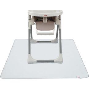 Nuby High Chair Waterproof Floor Mat - 50" Clear Circle Kitchen Mat - Protects Floor from Spills and Messes