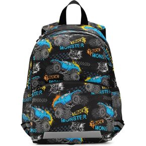 Tractors Car Kids Backpack for Boys Girls, Children Bag Preschool Bookbag with Chest Strap for Daycare Kindergarten Travel