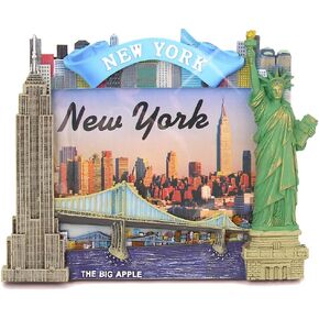 New York City Picture Frame for 4x6 Photos from NYC Photo Frames Collection (6.75" Tall) Blue