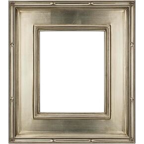Museum Plein Aire Ornate Picture Frame - 11x14, Silver Leaf Oil Painting Frames | Hand Leafed High-End Antique Style Frames | Open Back Frames with No Glass or Backing