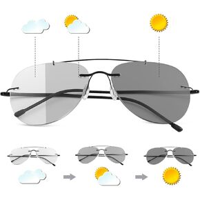 Photochromic Progressive Multifocus Reading Glasses Transition Multifocal Sunglasses Blue Light Blocking Sun Readers