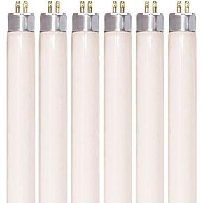 KOR (Pack of 6) F6T5 - T5 Fluorescent - 6 Watt - 9" Super Long Life Light Bulbs (Daylight (6500K))