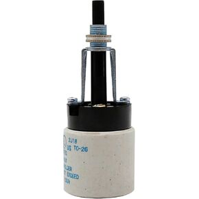 E26 Universal Ceramic Light Socket with Rotary Switch 250V 660W for Lamp Twist Knob Replacement