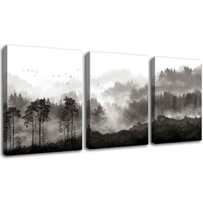 YJYart White Floral Oil Painting Canvas Art Wall Decor Modern Botanical Picture Graffiti Wall Art for Bedroom Living Room Kitchen Office 24" x 48"
