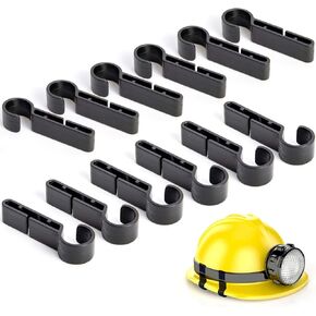 Headlamp Clips Hook Hard Hat Light Clips,Hardhat Headlamp Accessory (12)