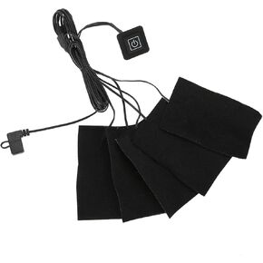 Portable Cloth Heaters, Clothes Heating Pad with 5pcs Heating, USB Electric Heated Pad Adjustable Temperature Warmer for Outdoor Winter Clothes Seat Pet Dogs and Cats Warmer