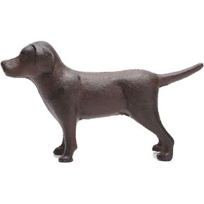 BRASSTAR Cast Iron Dog Statue Garden Home Desk Decor Cute Labrador Figurine Collectible Gifts PTWQ005