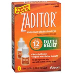 Zaditor Antihistamine Eye Drops Twin Pack 0.34 Fl oz (Pack of 2)