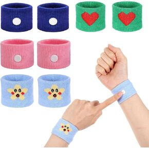Amaxiu Motion Sickness Relief Bands, 8pcs Motion Travel Sickness Wristbands Natural Acupressure Nausea Relief Wristband for Pregnancy Morning Car Sea Flying Trip Dizziness Anxiety