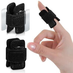 2Pcs Thumb Splint, Trigger Finger Splint, Universal Finger Brace Fit for Men and Women, Ajustable 2 Metal Bar for Index Finger, Middle Finger, Ring Finger