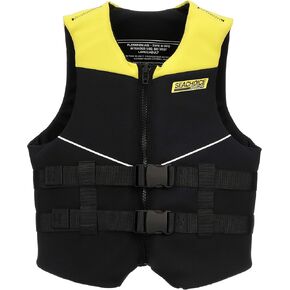 Seachoice Neoprene Multi-Sport Vest, Yellow/Black, Medium Size, Fits 36-40 in. Chest, Coast Guard Type III